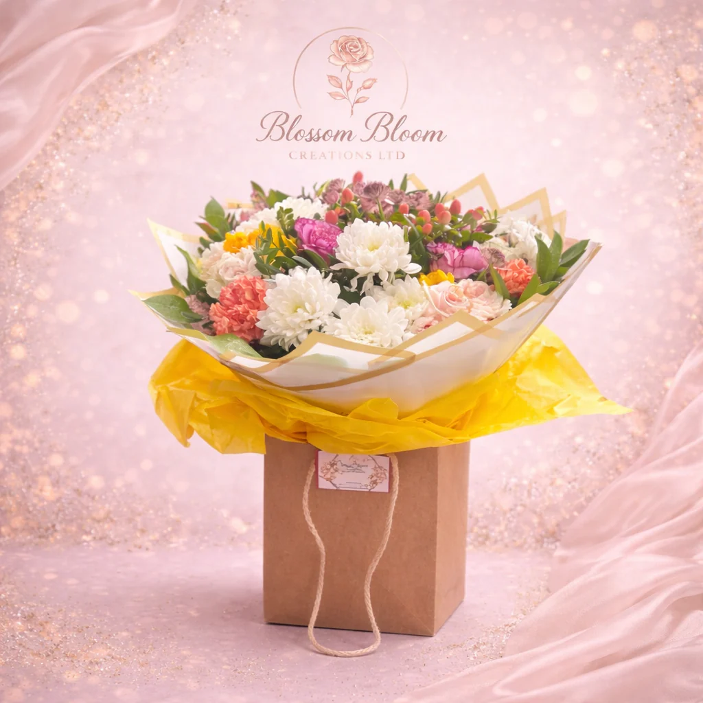 🌼 Sunshine Mixed Blossom Gift Bag Bouquet - Image 2