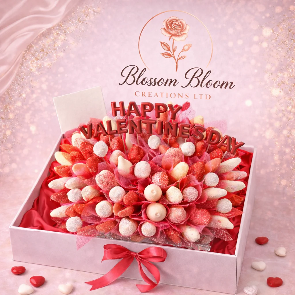 🍓🍫 Happy Valentine’s Day Chocolate & Fruit Box - Image 3