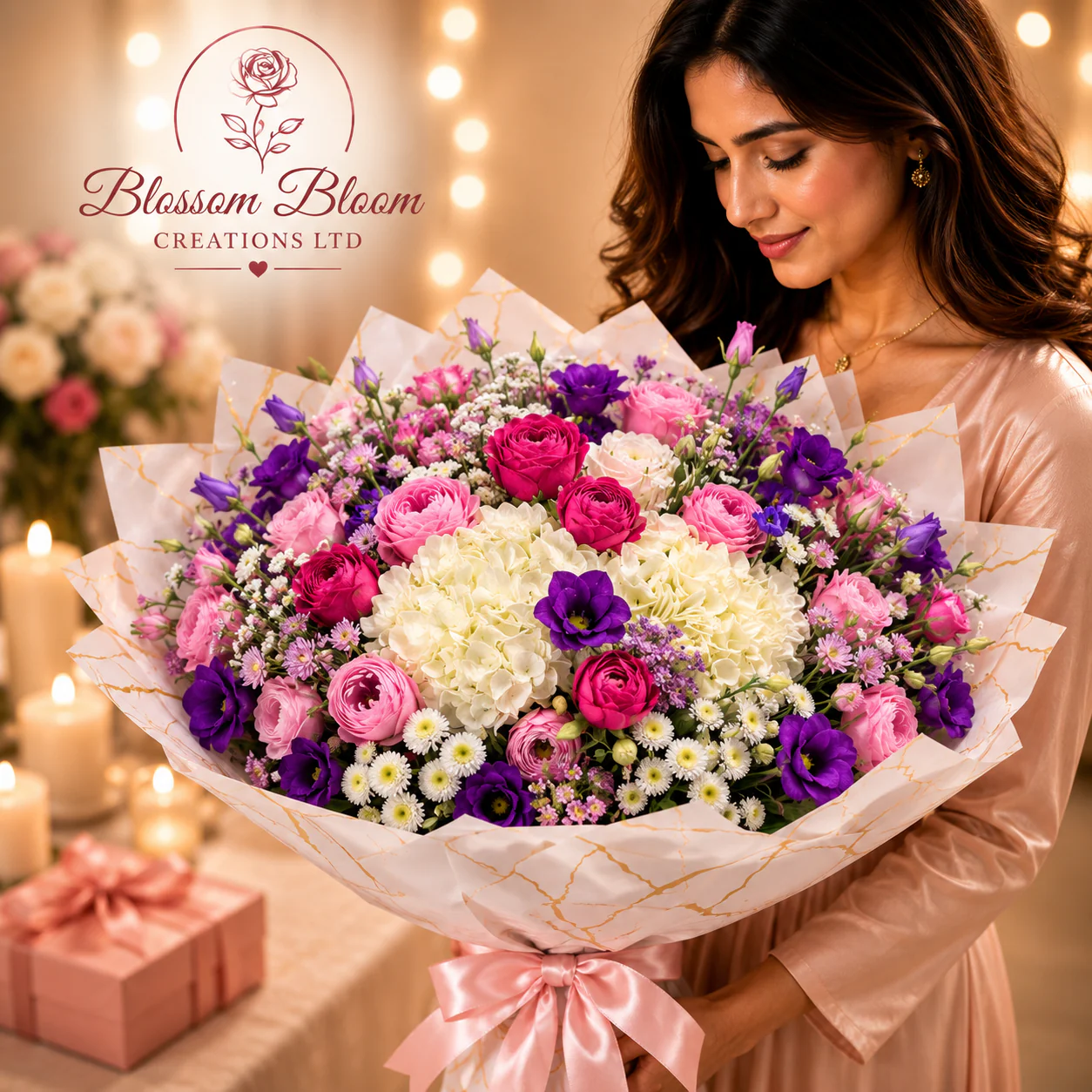 Blush Elegance Luxury Bouquet - Image 2