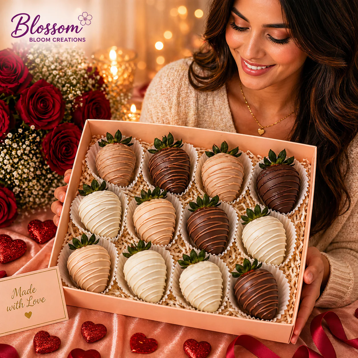 Classic Luxury Chocolate Strawberry Box - Image 2