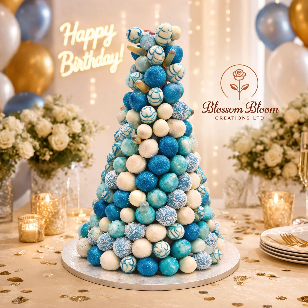 Luxury Chocolate-Covered Strawberry & Grape Delight with Infused Drink Tower - Image 3