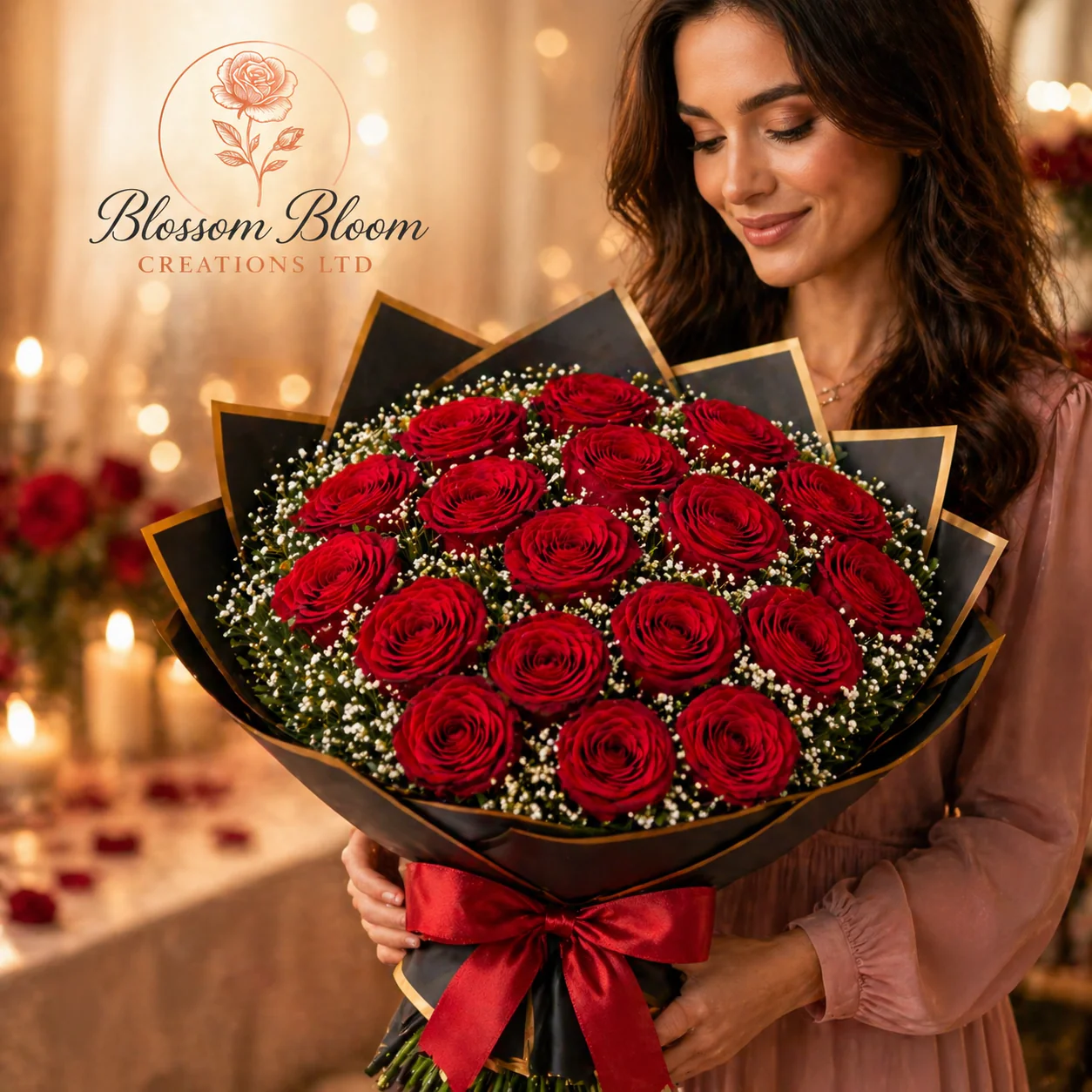 Luxury Red Rose Bouquet – Classic Romance Collection - Image 3