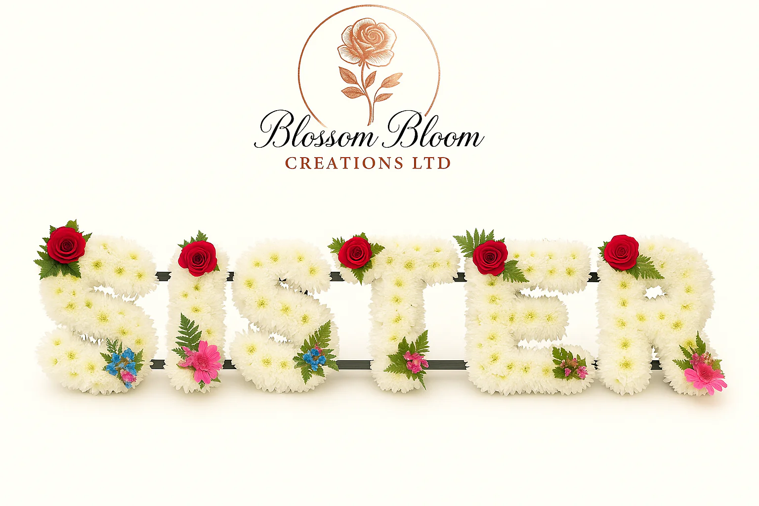 Standard Floral Letter Tribute Arrangement - Image 3